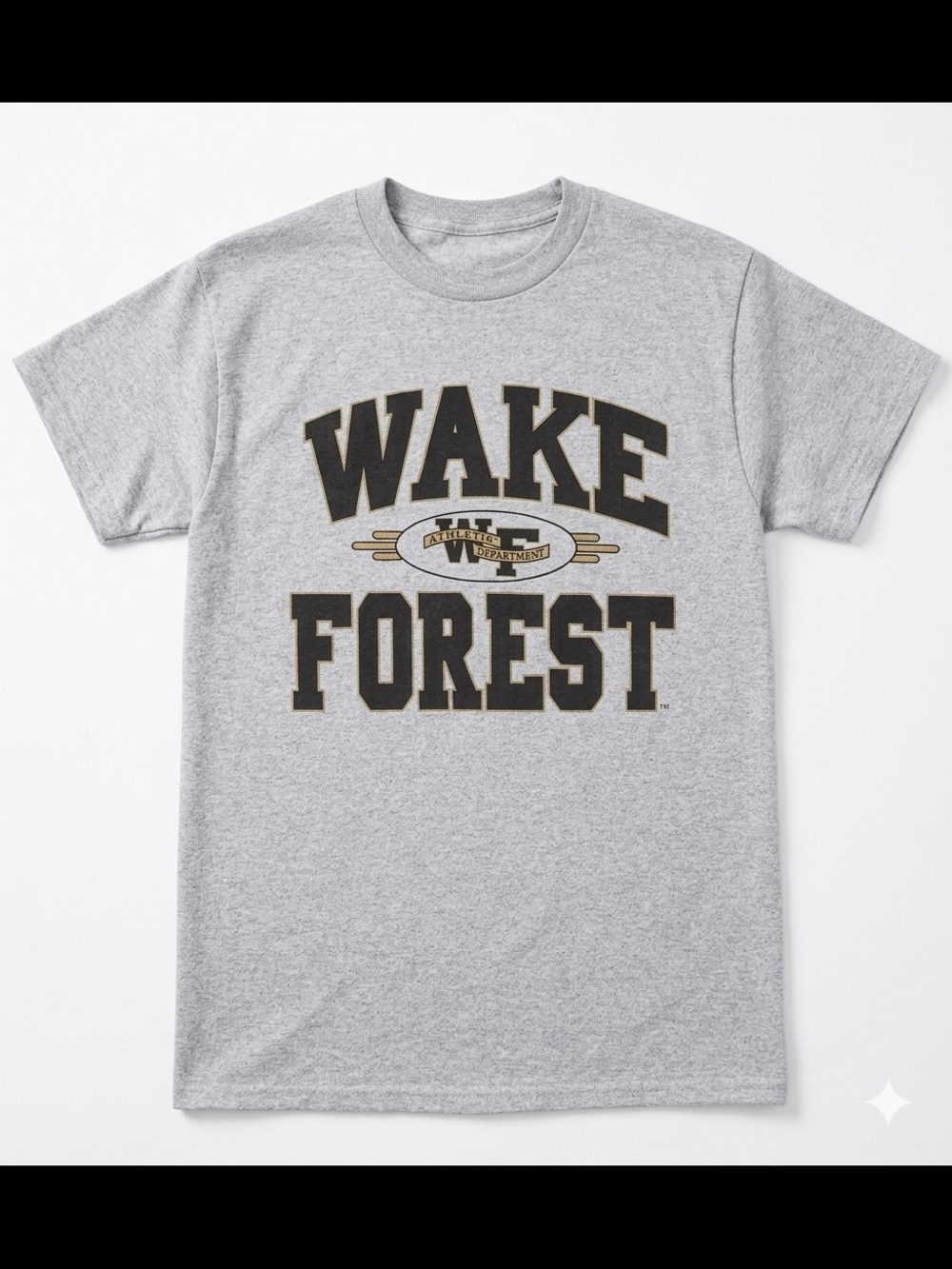 The Cotton EXCHANGE Gray Wake Forest Graphic Tee.Size L